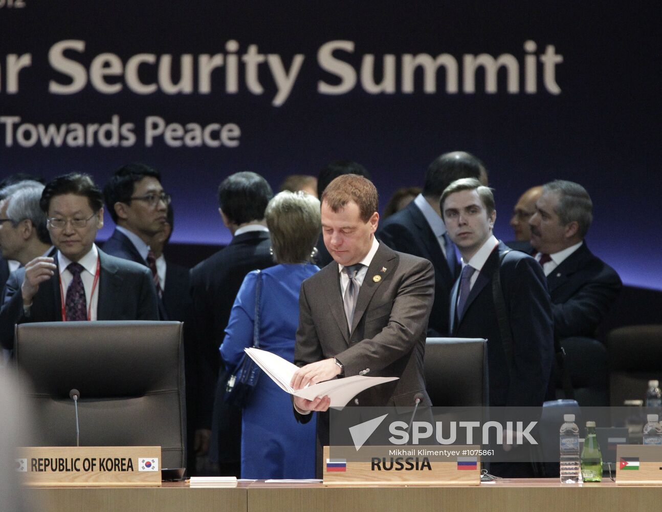 Dmitry Medvedev at the summit on nuclear security in Seoul