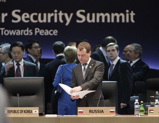 Dmitry Medvedev at the summit on nuclear security in Seoul