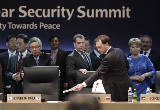 Dmitry Medvedev at the summit on nuclear security in Seoul