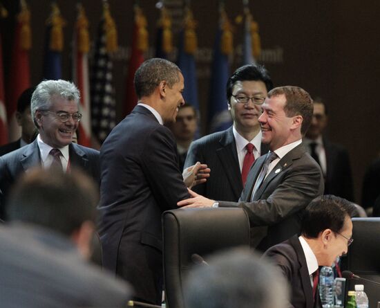 Dmitry Medvedev at the summit on nuclear security in Seoul