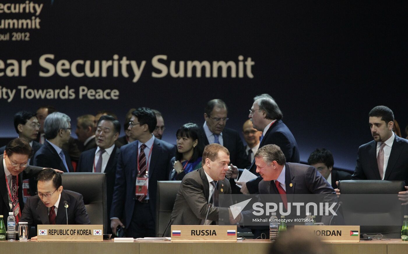 Dmitry Medvedev at the summit on nuclear security in Seoul