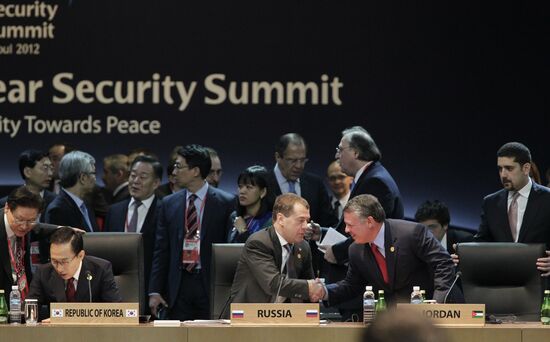 Dmitry Medvedev at the summit on nuclear security in Seoul