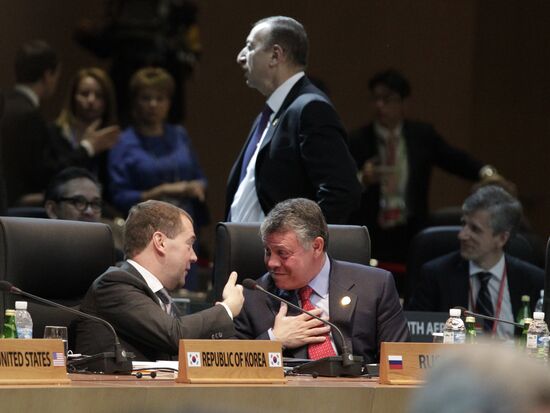 Dmitry Medvedev at the summit on nuclear security in Seoul