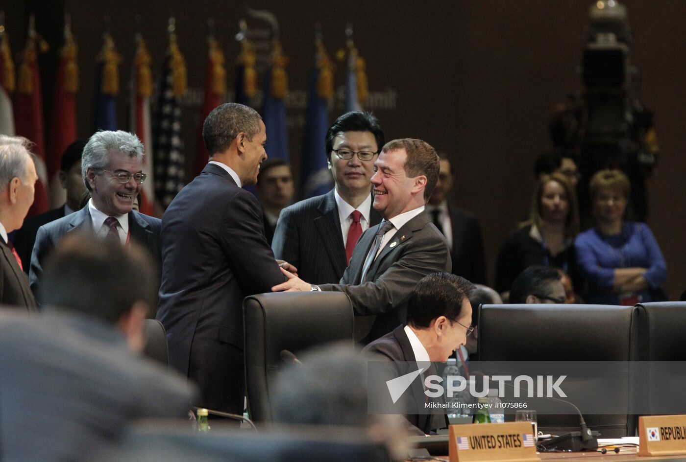 Dmitry Medvedev at the summit on nuclear security in Seoul