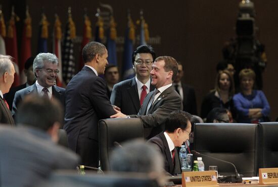 Dmitry Medvedev at the summit on nuclear security in Seoul