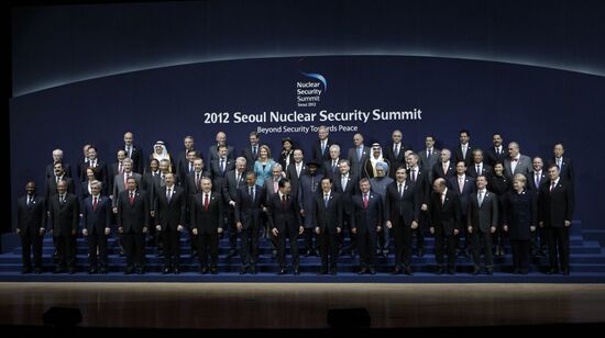 Dmitry Medvedev at the summit on nuclear security in Seoul
