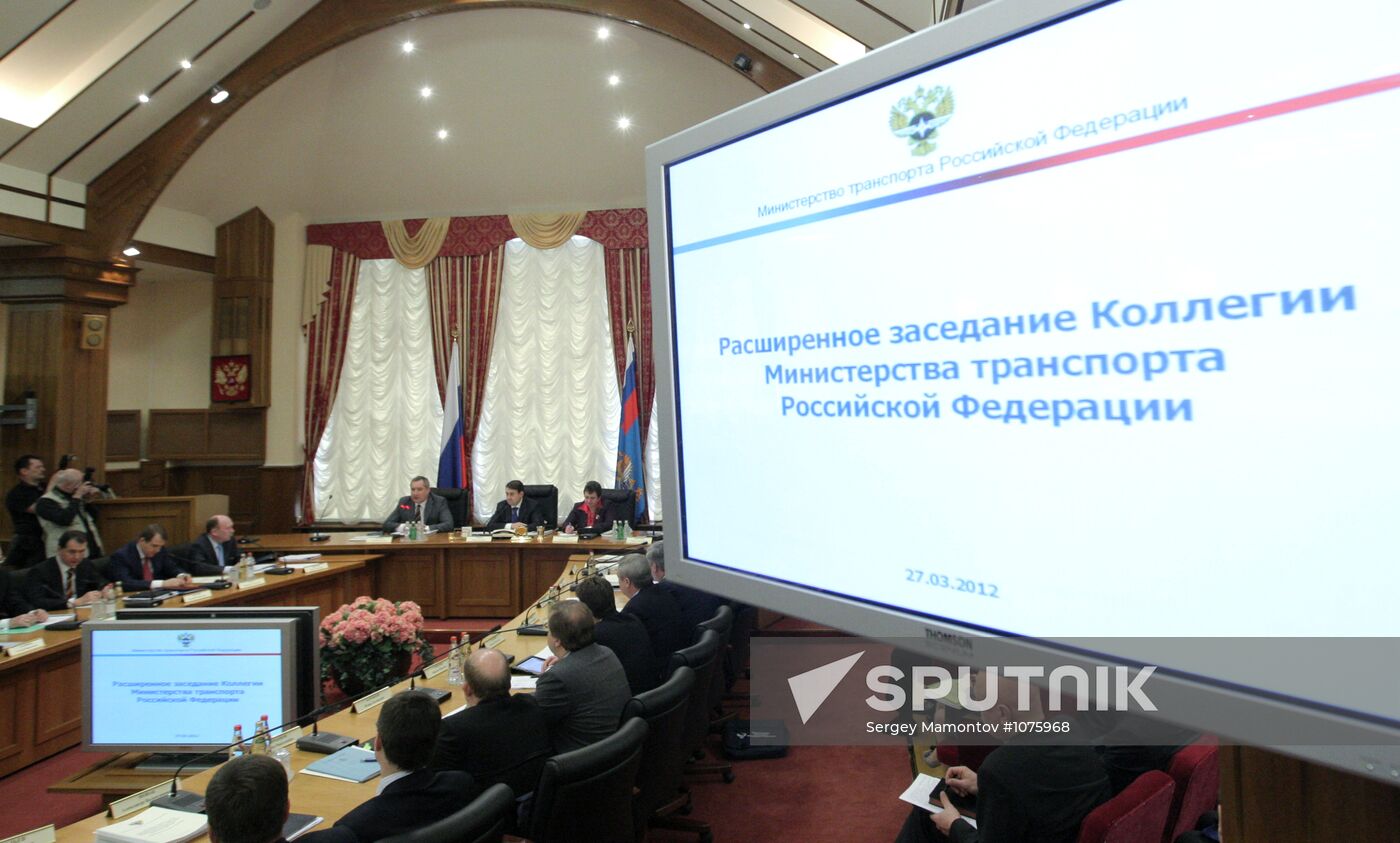 Meeting of Russian Transport Ministry's Collegium