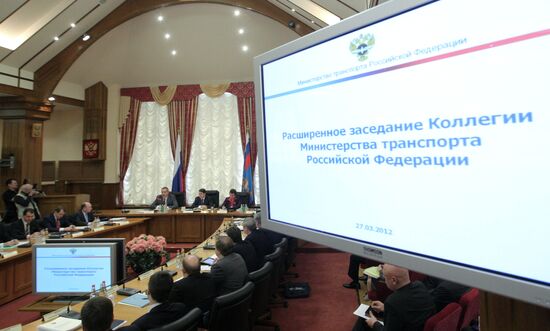 Meeting of Russian Transport Ministry's Collegium