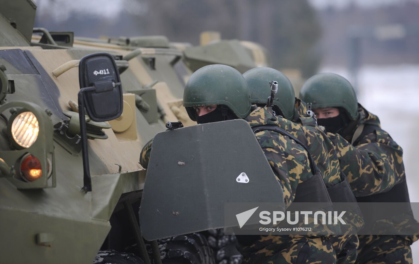 Russian Interior Ministry's counter-terrorism units in training