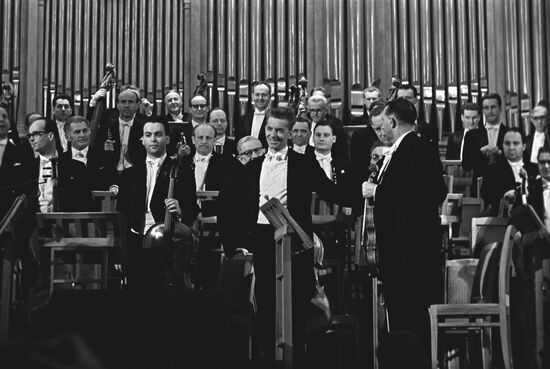 Austrian conductor Herbert von Karajan