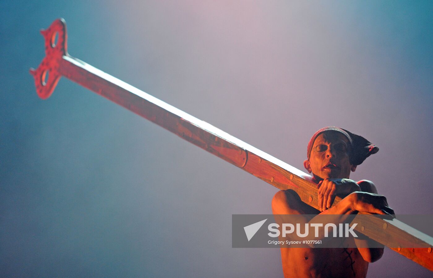 Rehearsal for play "Harlequin" at DEREVO theater