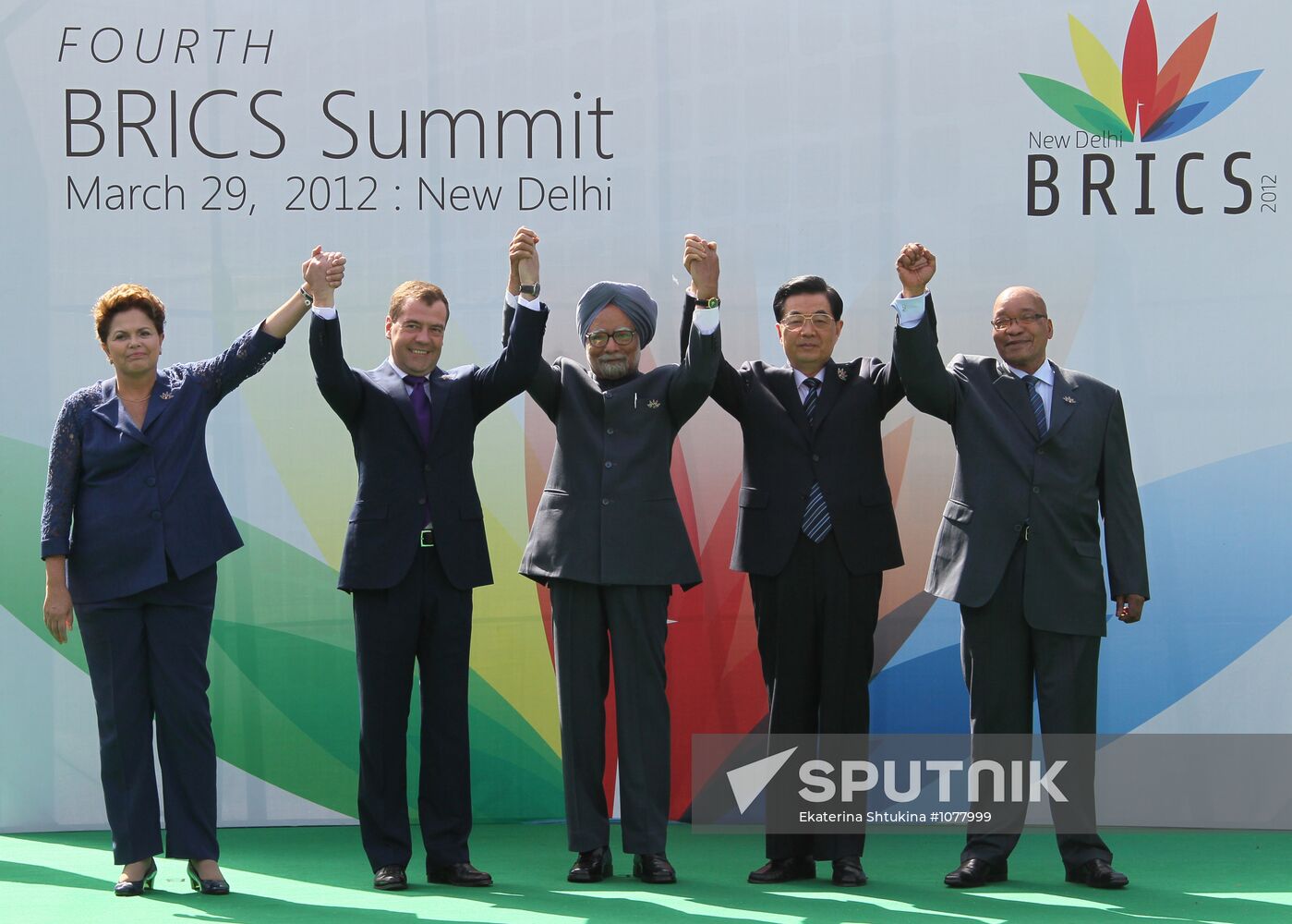 Dmitry Medvedev attends BRIC summit