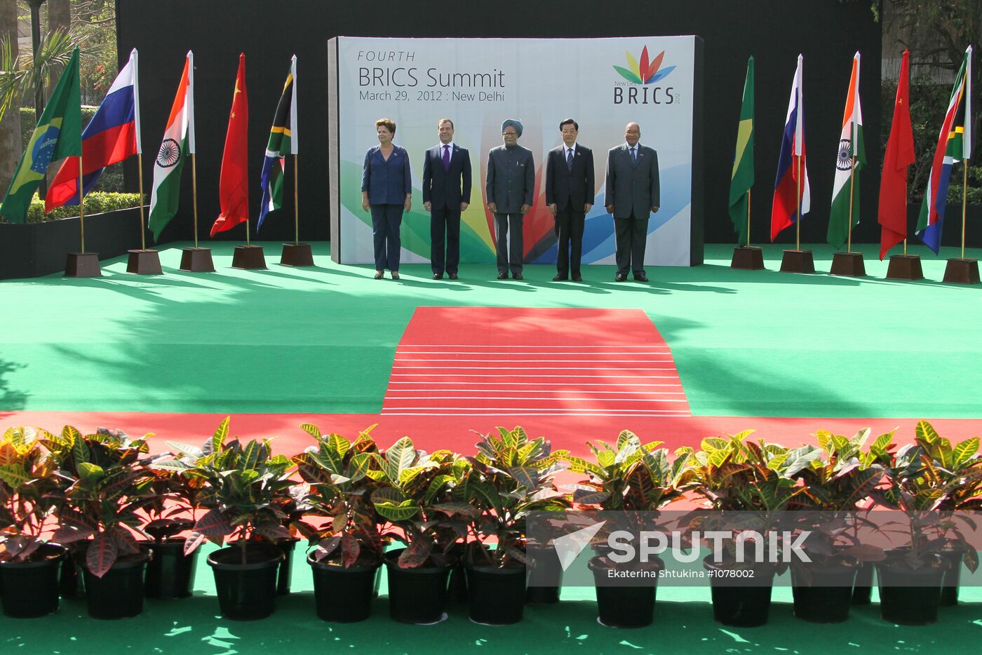 Dmitry Medvedev attends BRIC summit