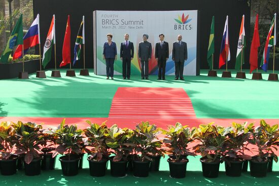 Dmitry Medvedev attends BRIC summit