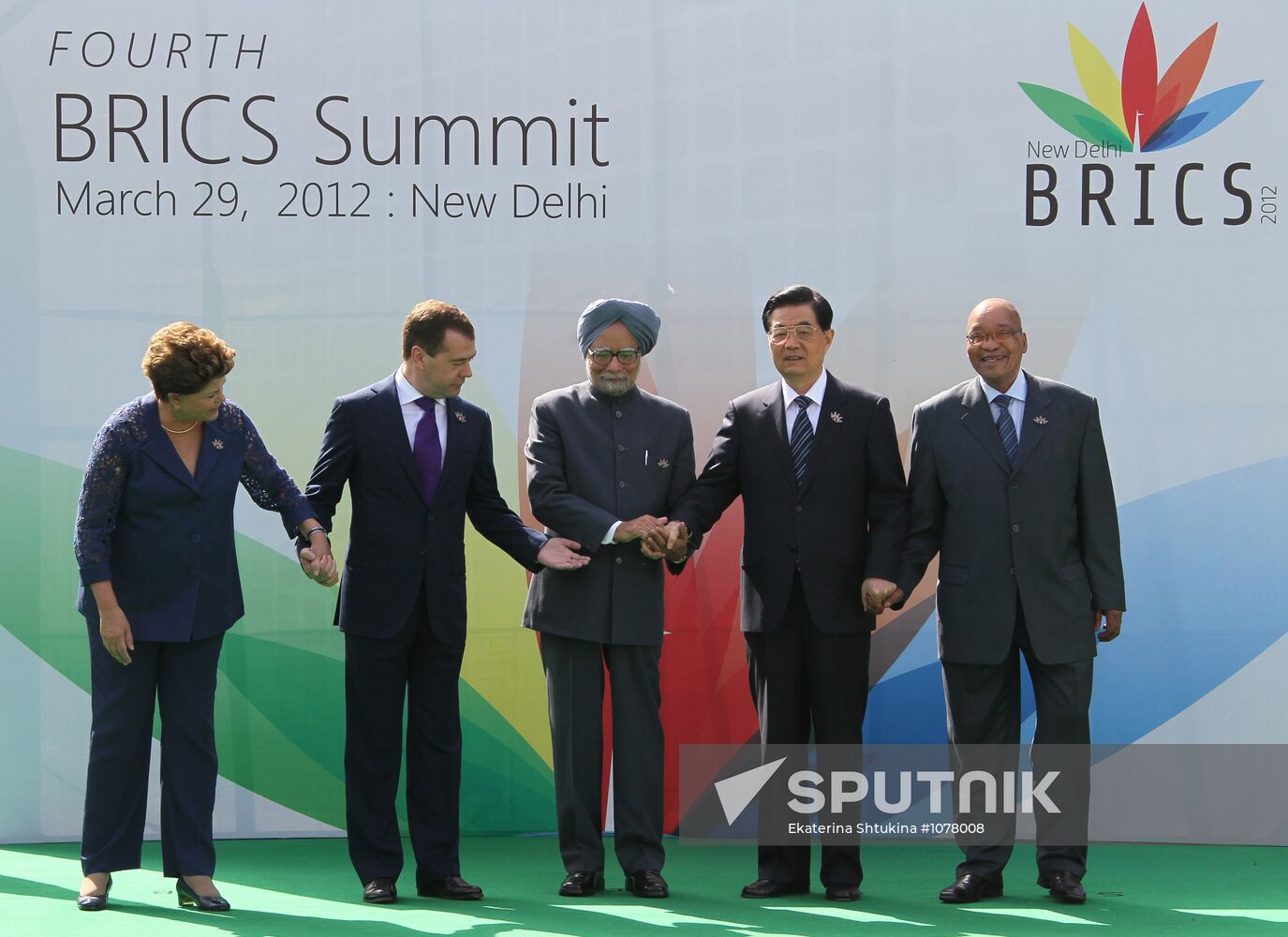 Dmitry Medvedev attends BRIC summit