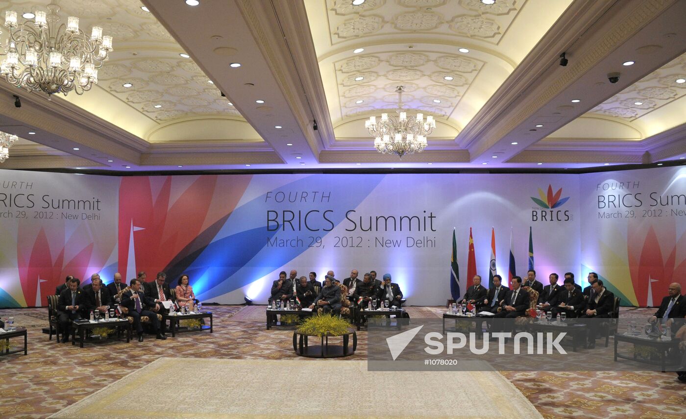 Dmitry Medvedev attends BRIC summit