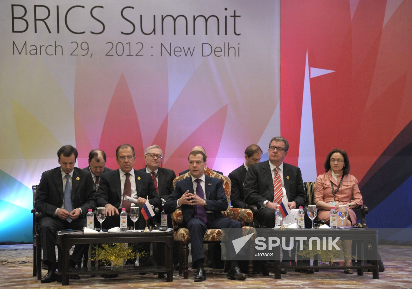 Dmitry Medvedev attends BRIC summit