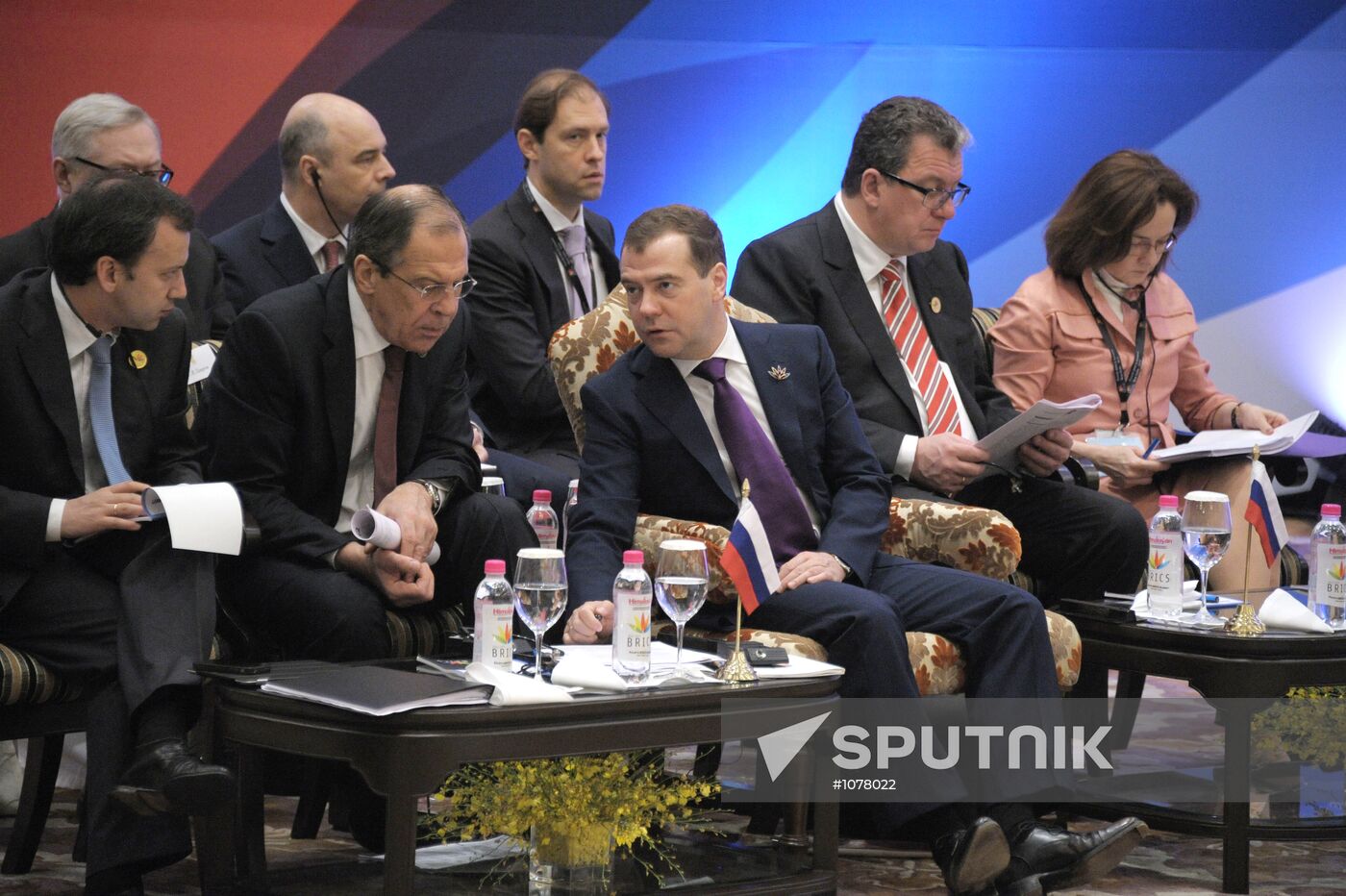 Dmitry Medvedev attends BRIC summit