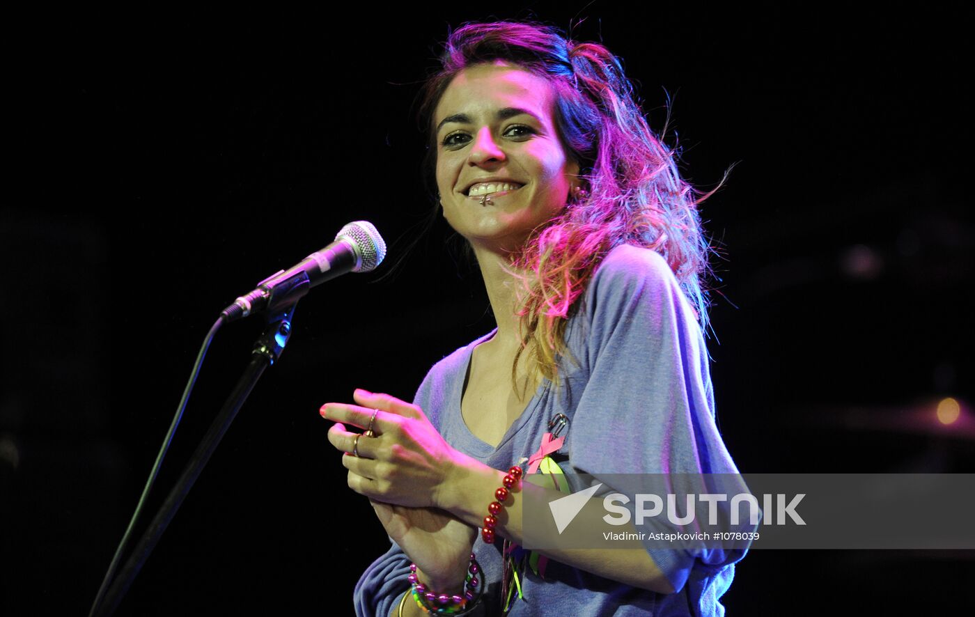 Spanish singer Bebe performs in Moscow