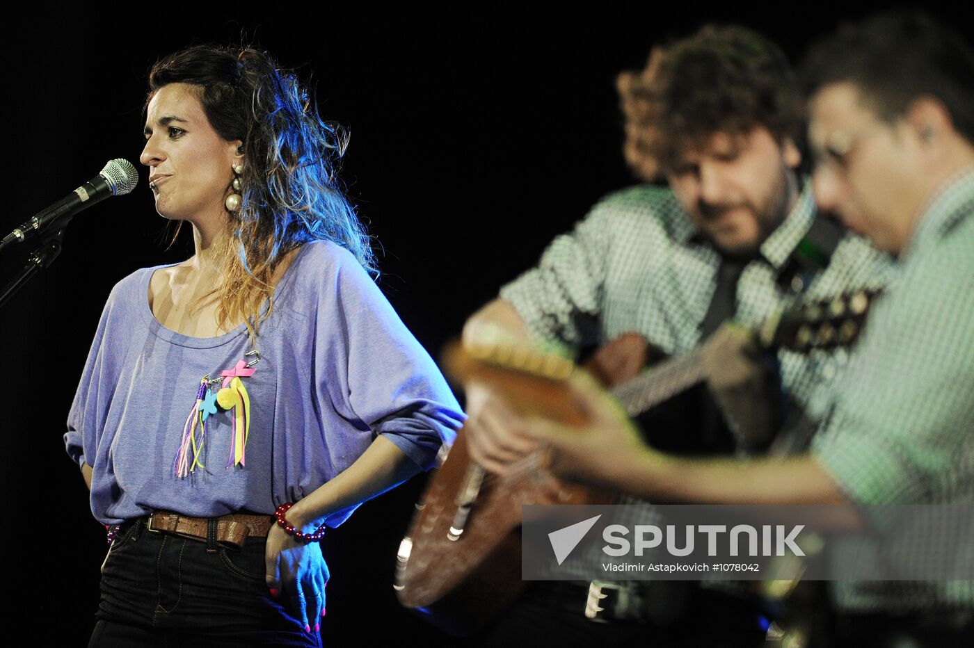 Spanish singer Bebe performs in Moscow