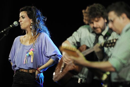 Spanish singer Bebe performs in Moscow