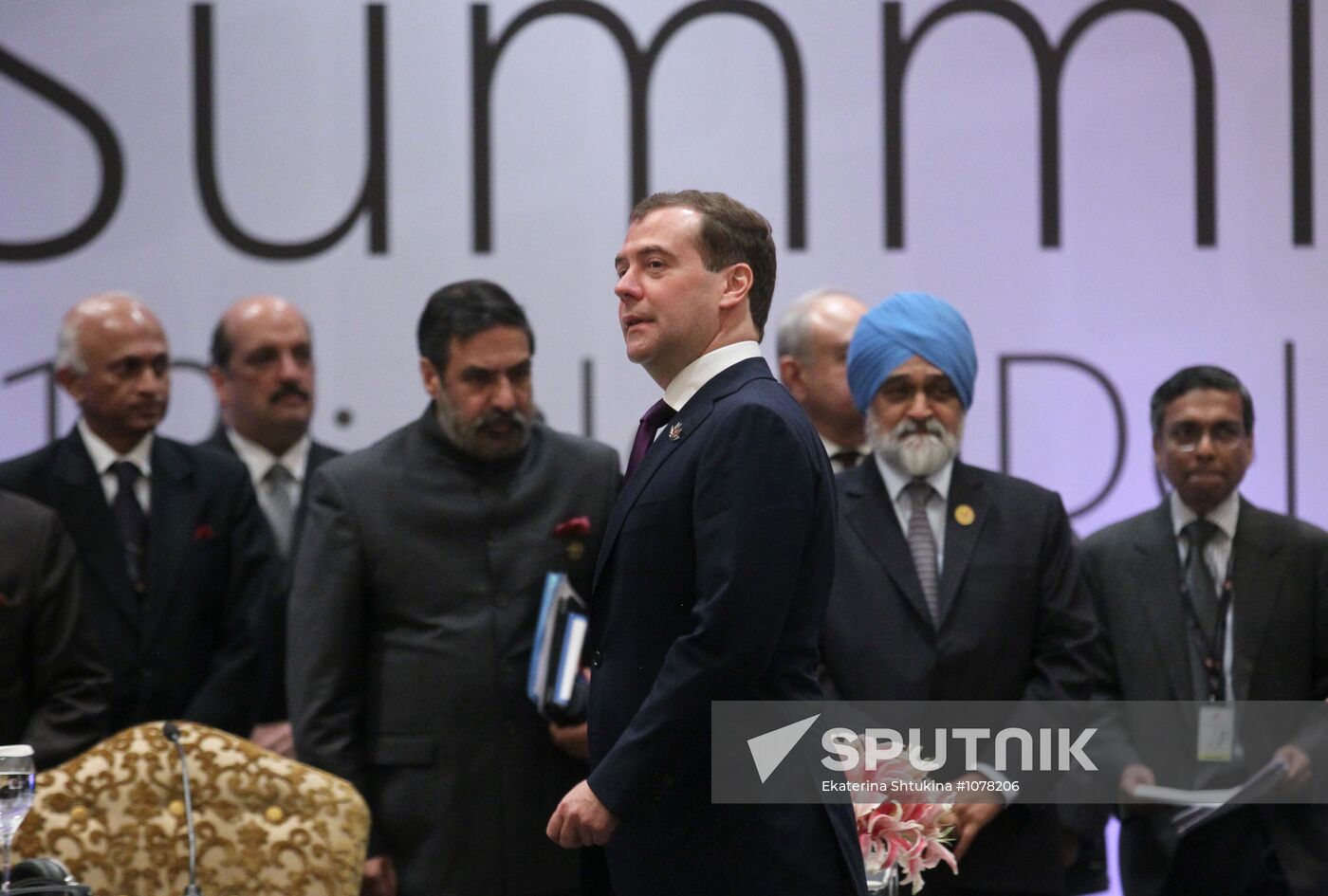Dmitry Medvedev attends BRIC summit