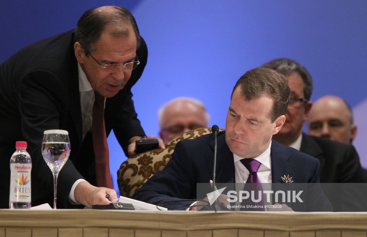 Dmitry Medvedev attends BRIC summit