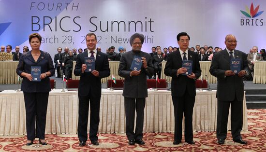 Dmitry Medvedev attends BRIC summit
