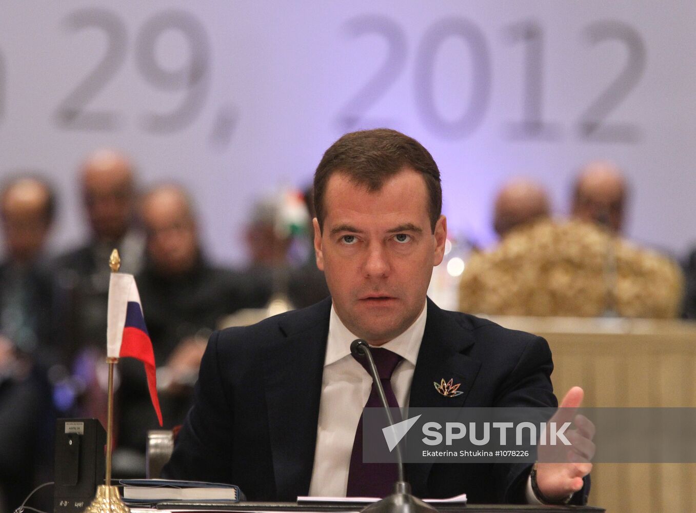 Dmitry Medvedev attends BRIC summit