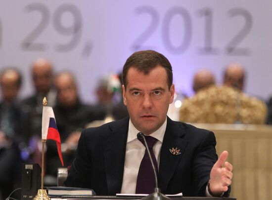 Dmitry Medvedev attends BRIC summit