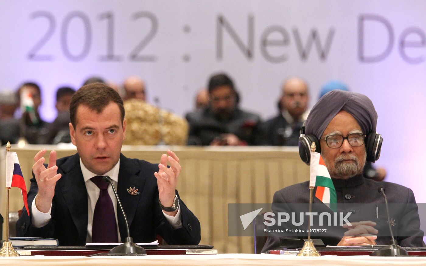 Dmitry Medvedev attends BRIC summit