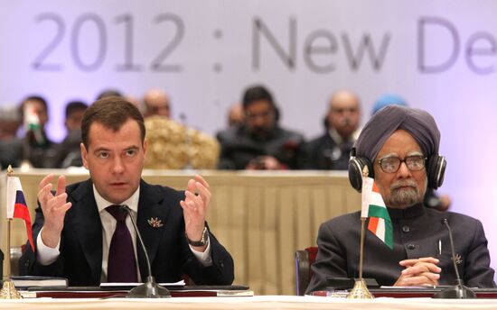 Dmitry Medvedev attends BRIC summit