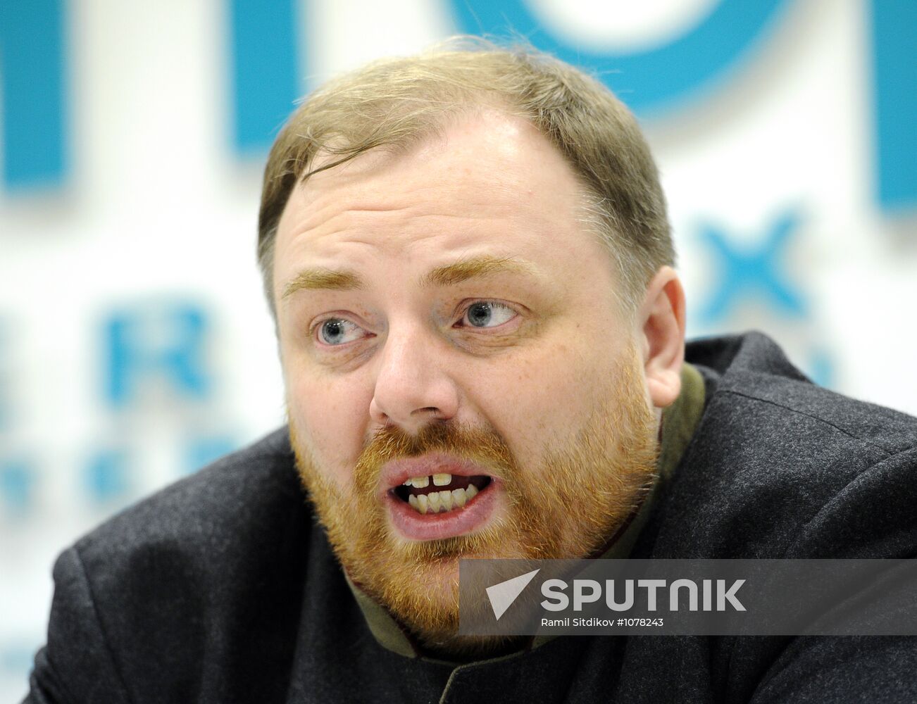News conference of Russian National Democratic Party
