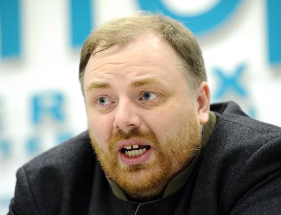 News conference of Russian National Democratic Party