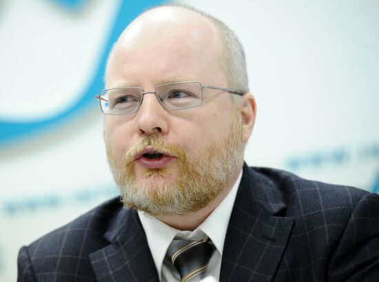 News conference of Russian National Democratic Party