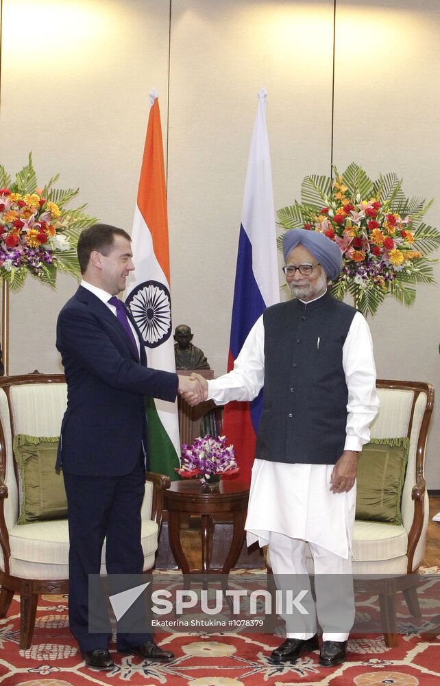 Dmitry Medvedev attends BRIC summit