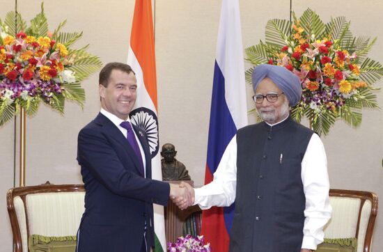 Dmitry Medvedev attends BRIC summit