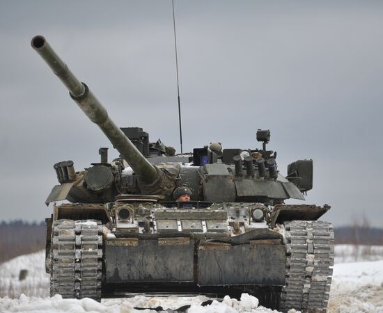4th Independent Tank Brigade trains at Golovenki