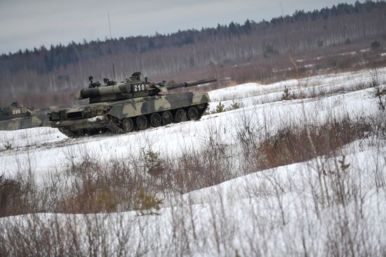 4th Independent Tank Brigade trains at Golovenki