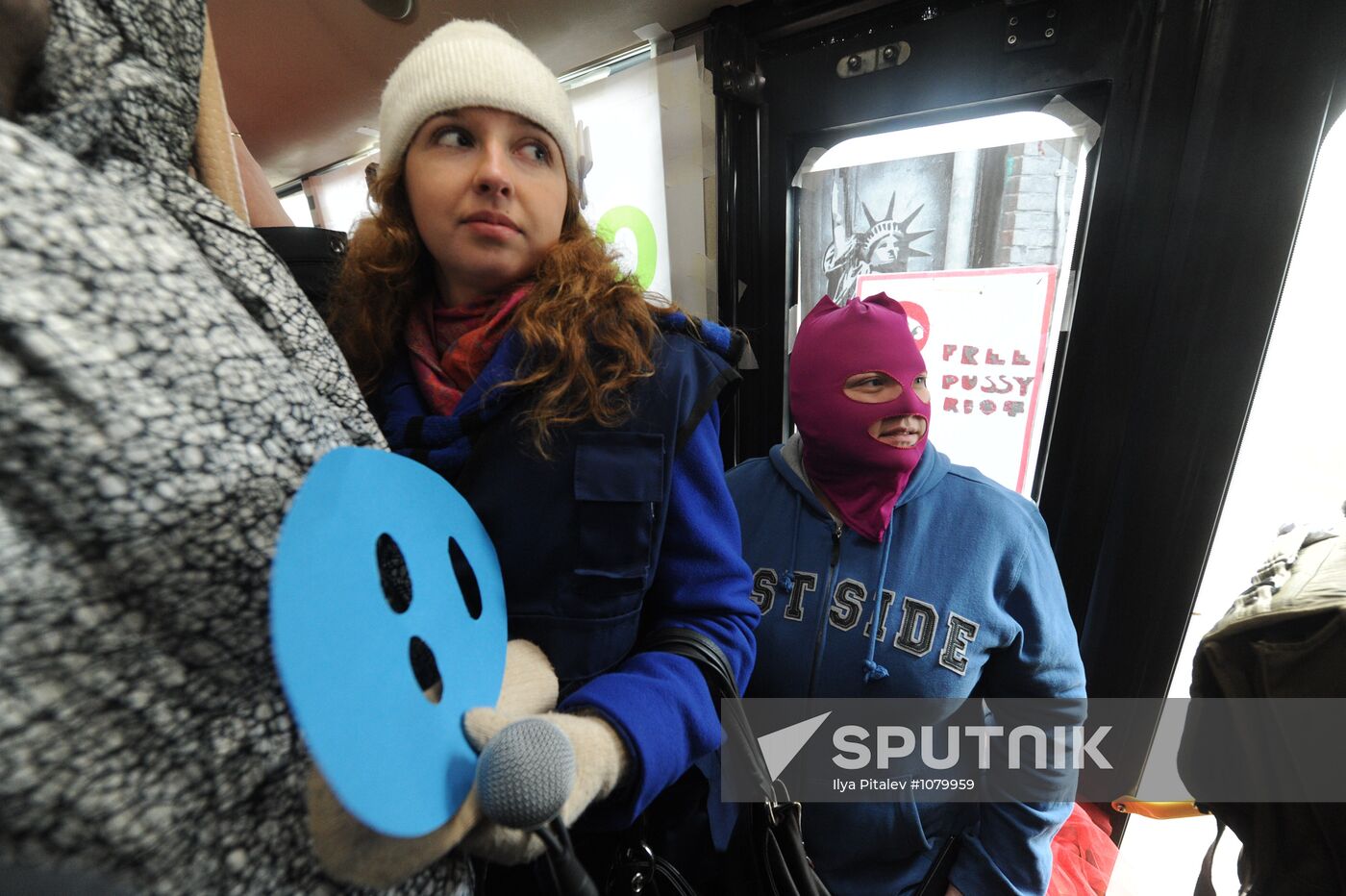 Party Riot Bus campaign in support of the group Pussy Riot