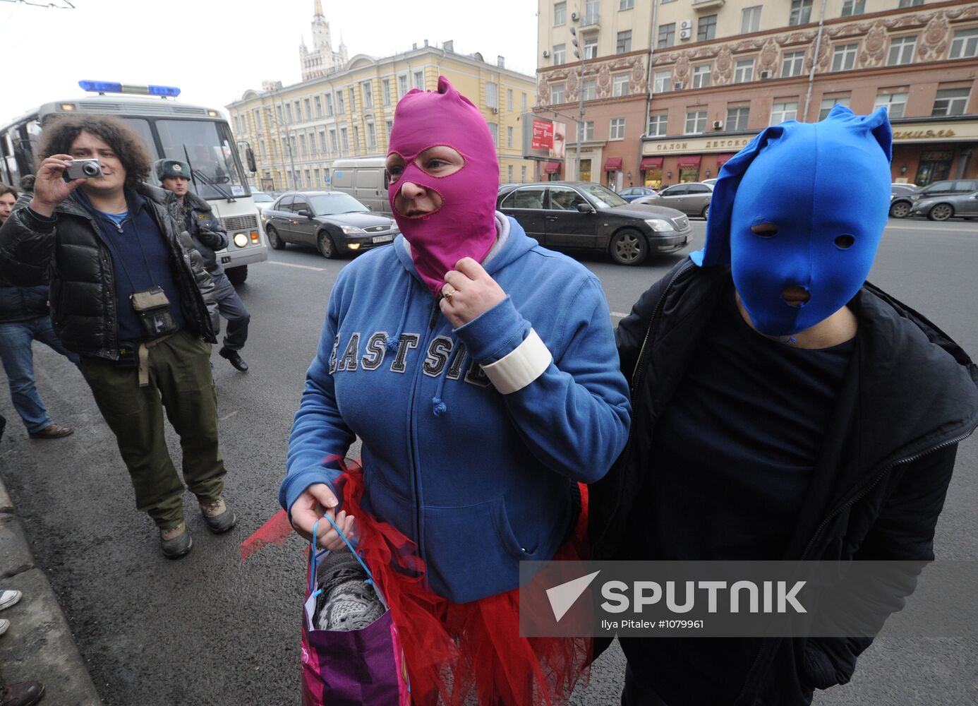 Party Riot Bus campaign in support of the group Pussy Riot