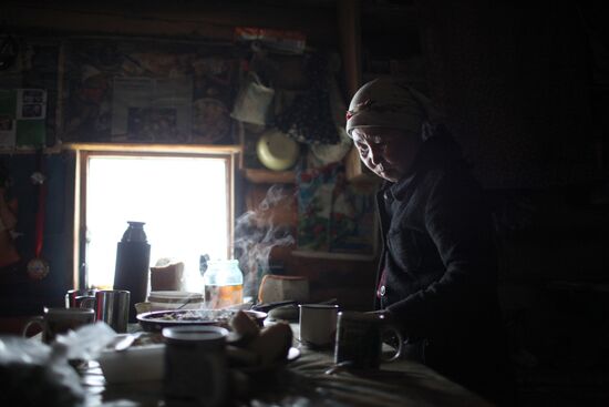 Last nomadic reindeer herders of Sychegir ethnic group