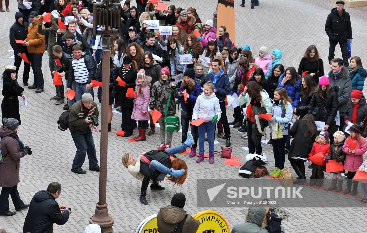 April Fools' action on Old Arbat