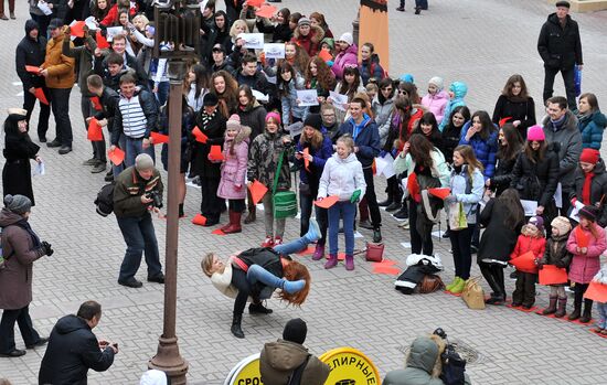 April Fools' action on Old Arbat