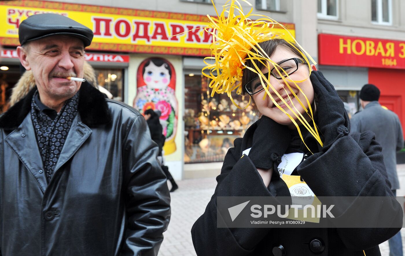 April Fools' action on Old Arbat