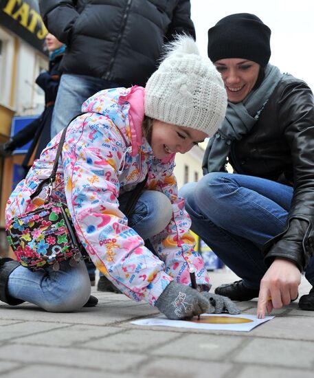 April Fools' action on Old Arbat