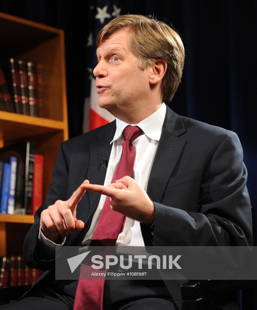 U.S. Ambassador to Russia Michael McFaul gives interview