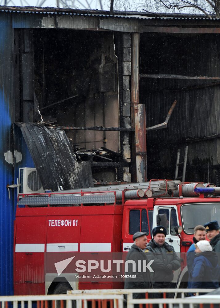 Aftermath of fire in Moscow's Kachalovo Market