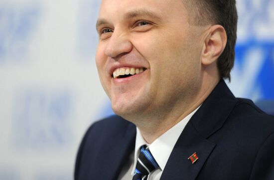 Transnistria head Yevgeny Shevchuk holds news conference