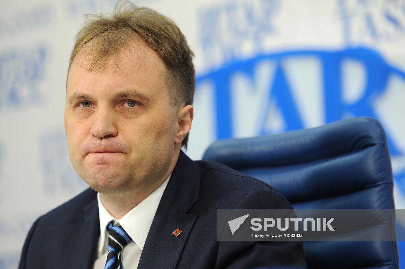 Transnistria head Yevgeny Shevchuk holds news conference